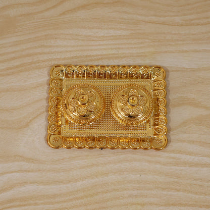 Kumkum Holder  Elegant Golden Floral Pooja Accessories