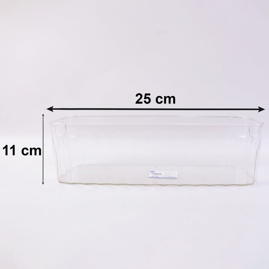 Plastic Fridge Organizer Basket  Clear Storage Solution For Kitchen