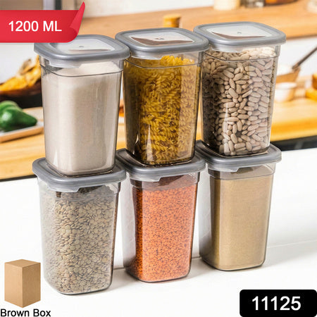 Plastic Multipurpose Kitchen Storage  Fridge Container (1200 Ml 6 Pc)