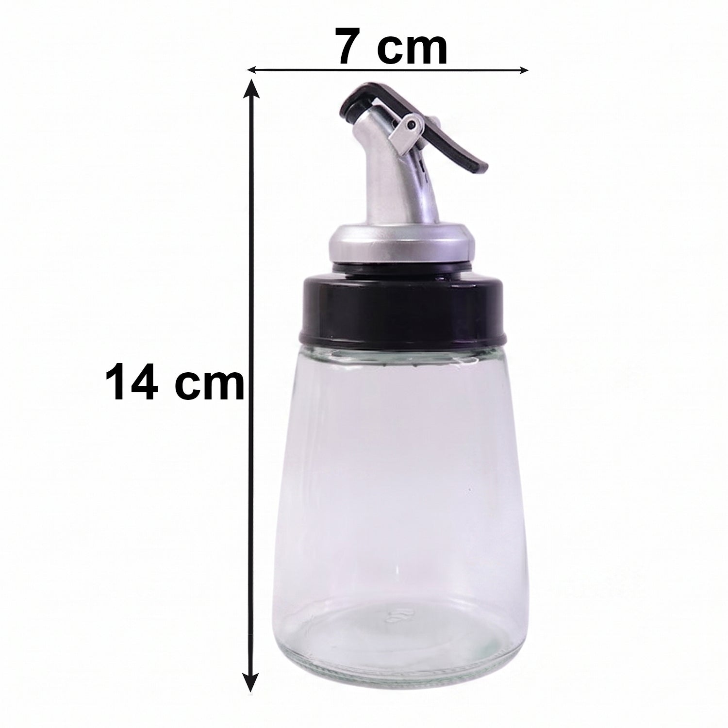 Glass Oil Dispenser Bottle  No-drip Spout 170 Ml Capacity