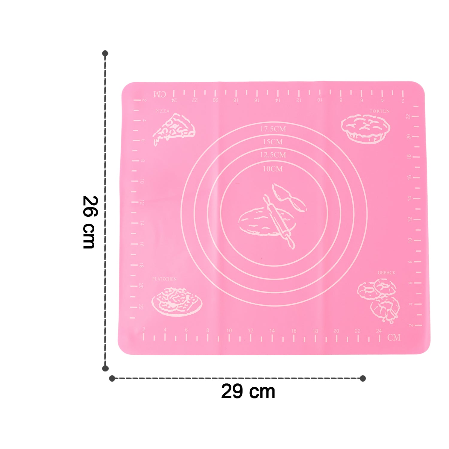Non-stick Dough Rolling  Baking Mat - (1 Pc  29x26 Cm)