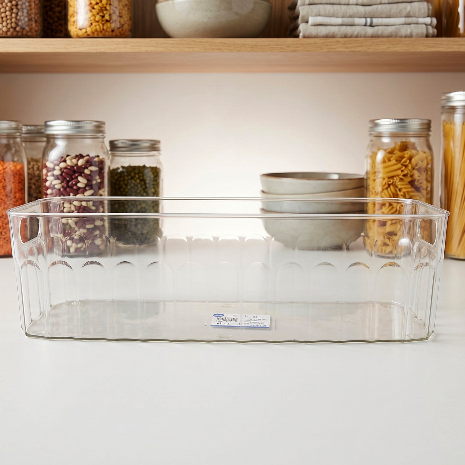 Plastic Fridge Organizer Basket  Clear Storage Solution For Kitchen