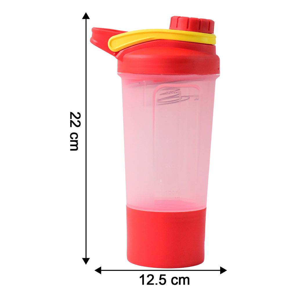 Supermom  Premium Booster Gym Shaker Bottle With Mixing Ball (550ml  1 Pc)