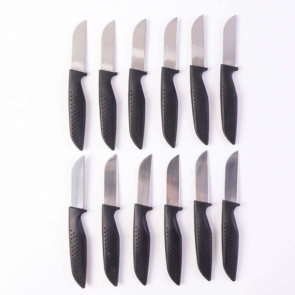 Kitchen Knife Set With Ergonomic Handles Stainless Steel Chef Knives (12 Pc)
